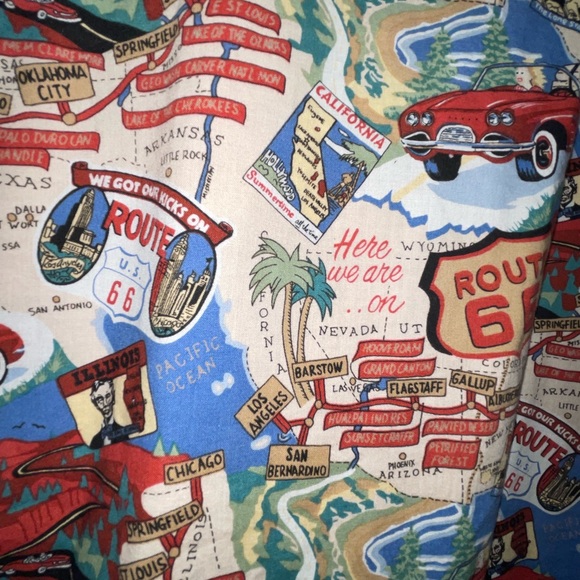 Cruisin USA Route 66 Print Short Sleeve Button Down Shirt. Sz XXL. - Picture 4 of 5